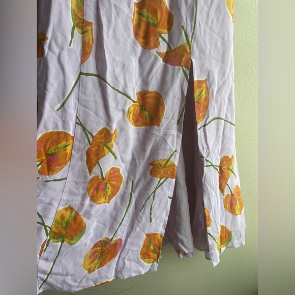 Reformation Juliette Dress Luciana Purple Orange Floral Size 8 - Picture 8 of 16